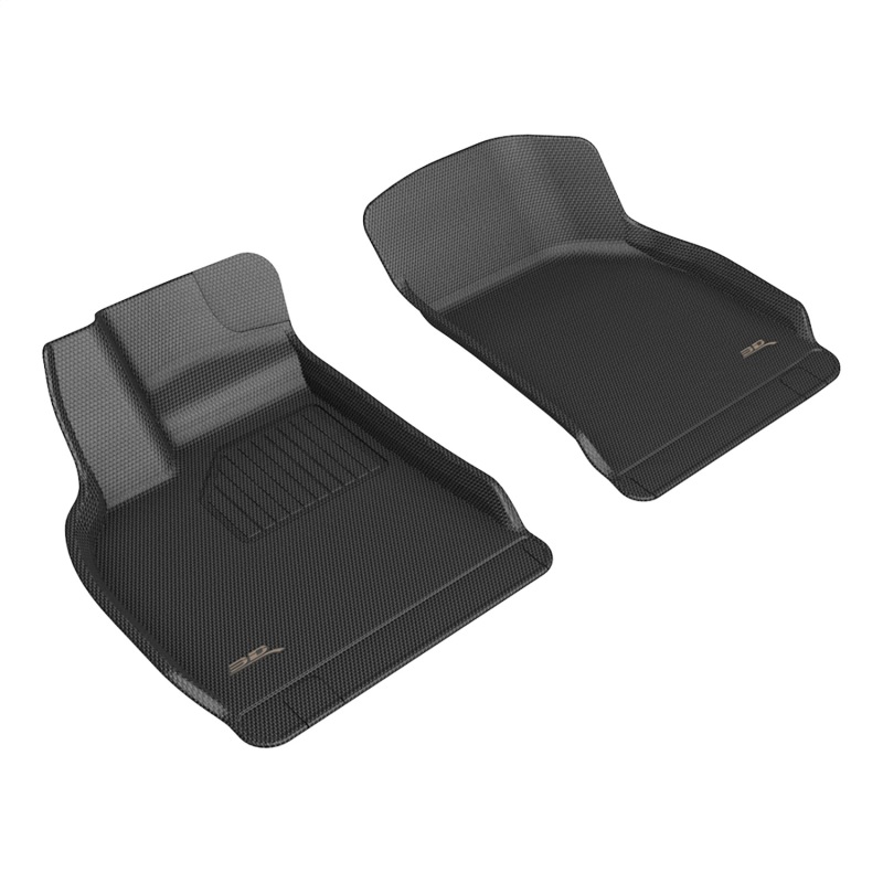 Lucid Air Floor Mats - Front - 3D MAXpider - Kagu Black R1 - Black - `22-`24 Lucid Air Floor Mats - Front - 3D MAXpider - Kagu Black R1 - Black - `22-`24